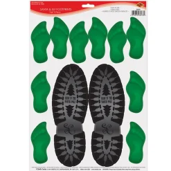 Party Supplies*Beistle Club Pack Of 12 Santa & Elf Footprints Peel 'N Place Christmas Decorations