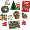 Party Supplies*Beistle Club Pack Of 60 Santa Claus, Wreath, Tree And Fireplace Christmas Decorama Cutout Decorations
