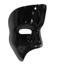 Beistle Club Pack Of 24 Shiny Black Phantom Mask Halloween Costume Accessories