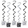Beistle Club Pack Of 30 Silver And Black Whirls "Happy New Year" Party Decoration 33"
