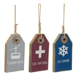Melrose Sports & Games>Club Pack Of 12 Ski Tag Christmas Ornaments 11"