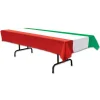 Beistle Club Pack Of 12 Striped International Rectangle Tablecovers 54" X 108"