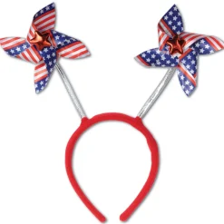 Party Central Club Pack Of 12 Striped Pinwheel Unisex Adult Boppers Headband Costume Accessories - One Size