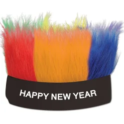 Beistle Club Pack Of 12 Vibrantly Colored Happy New Year Decorative Party Headbands - One Size