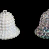 CC Christmas Decor Bells & Jingle Buddies>Club Pack Of 432 White And Clear Iridescent Pearl Christmas Bell Ornaments 1.5"