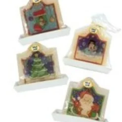 Candles & Holders*CC Christmas Decor Club Pack Of 72 White And Green Santa Claus Christmas Candles 4.25"