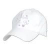 Party Central Club Pack Of 12 White And Lavender Women Adult "Mom To Be" Adjustable Baby Shower Caps - One Size