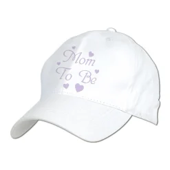 Party Central Club Pack Of 12 White And Lavender Women Adult "Mom To Be" Adjustable Baby Shower Caps - One Size
