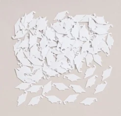 Party Central Club Pack Of 12 White Mortarboard Cap Hat Shaped Graduation Day Celebration Confetti Bags 0.5 Oz.