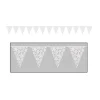 Party Supplies*Party Central Club Pack Of 12 White Snowflake Pennant Christmas Banners 2'