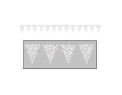 Party Supplies*Party Central Club Pack Of 12 White Snowflake Pennant Christmas Banners 2'