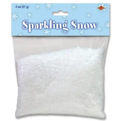 Artificial Snow*Party Central Club Pack Of 12 White Sparkling Snow Christmas Party Confetti Bags 2Oz.
