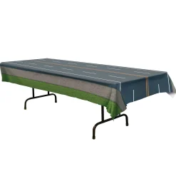 Beistle Club Pack Of Of 12 Blue And Green Road Print Reusable Table Covers 9' X 4.5'