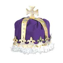 Beistle Club Pack Of Purple Royal King's Crown Party Hats