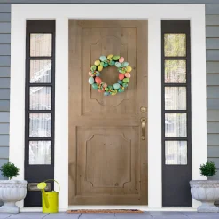 Northlight Colorful Easter Egg Wreath, 14-Inch, Unlit