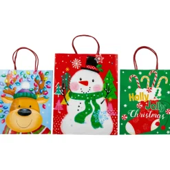 Gift Accessories*Northlight 20-Count Assorted Paper Christmas Themed Gift Bags
