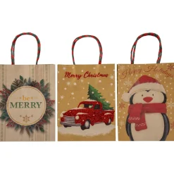 Gift Accessories*Northlight 20-Count Assorted Paper Christmas Themed Gift Bags