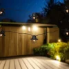 Northlight 10-Count Black Caged Fisherman Lantern Patio String Light Set, 9' White Wire