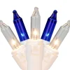 Northlight 35-Count Blue And Clear Mini Christmas Light Set, 7Ft White Wire