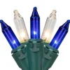 Northlight 100-Count Blue And Clear Mini Christmas Light Set, 20 Ft Green Wire
