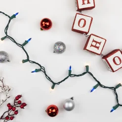 Northlight 100-Count Blue And Clear Mini Christmas Light Set, 20 Ft Green Wire