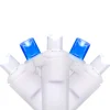 Northlight 50-Count Blue And White Led Wide Angle Christmas Lights - 16.25 Ft White Wire