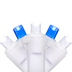 Northlight 50-Count Blue And White Led Wide Angle Christmas Lights - 16.25 Ft White Wire