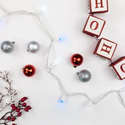 Northlight 50-Count Blue And White Led Wide Angle Christmas Lights - 16.25 Ft White Wire