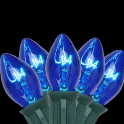 Northlight 25-Count Blue C7 Christmas Light Set, 24Ft Green Wire