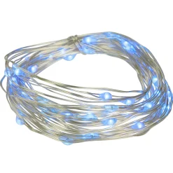 Northlight 50-Count Blue Led Micro Fairy Christmas Lights - 16Ft, Copper Wire