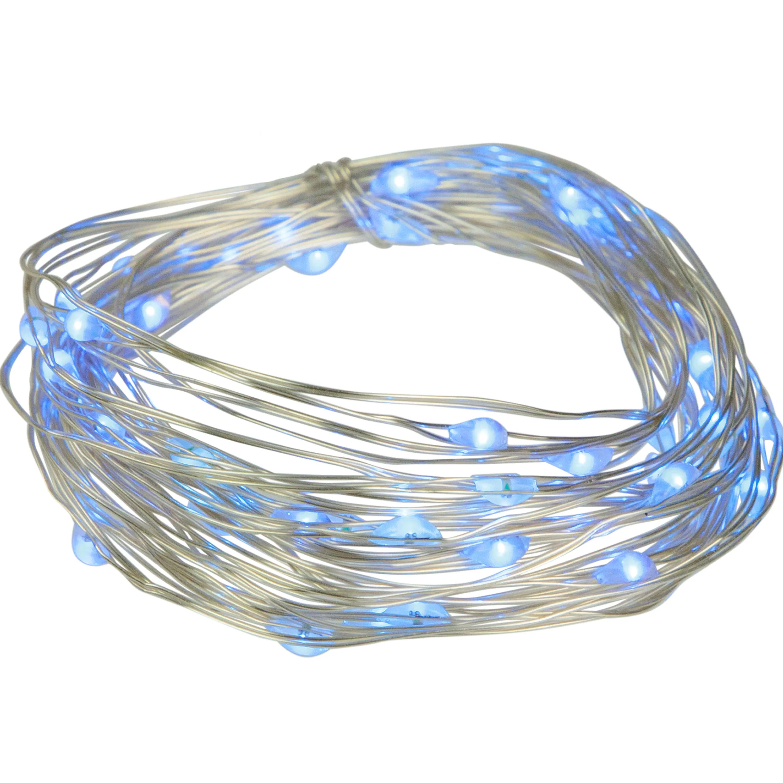 Northlight 50-Count Blue Led Micro Fairy Christmas Lights - 16Ft, Copper Wire