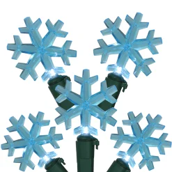 Northlight 20-Count Blue Led Snowflake Christmas Light Set - 6 Ft Green Wire