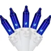 Northlight 35-Count Blue Mini Christmas Light Set, 7Ft White Wire