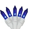 Northlight 100-Count Blue Mini Christmas Light Set, 20.25Ft White Wire