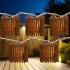 Northlight 10-Count Brown Tropical Bamboo Outdoor Patio String Light Set, 7.25Ft White Wire