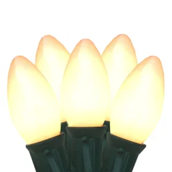 Northlight 25-Count Clear And White Opaque C9 Christmas Light Set, 24Ft Green Wire