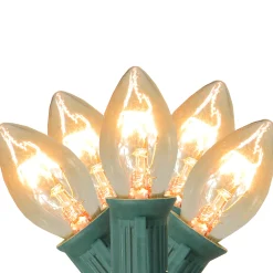 Northlight 25-Count Clear C7 Twinkle Christmas Light, 24Ft Green Wire