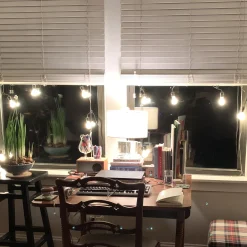 Sienna 15-Count Clear Commercial Grade Adjustable Drop Length E17 A Shape Patio Lights, 21Ft Black Wire