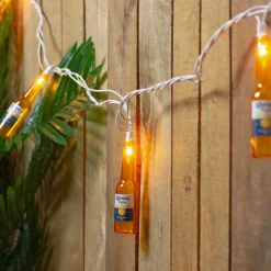 Northlight 10-Count Clear Corona Extra Beer Bottle Patio Light Set, 9Ft White Wire