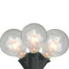 Northlight 20-Count Clear G50 Globe Patio Lights, 19Ft Black Wire