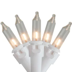 Northlight 300-Count Clear Mini Christmas Light Set, 61Ft White Wire