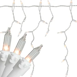 Northlight 150-Count Clear Mini Icicle Christmas String Lights - 8.75 Ft White Wire