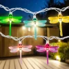 Northlight 10-Count Dragonfly Summer Garden Outdoor Patio Lights, 7.25Ft White Wire