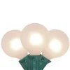 Northlight 10-Count Frosted White G50 Globe Patio Lights-, 9Ft Green Wire
