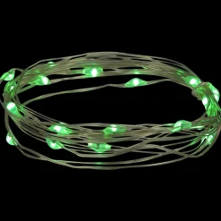 Northlight 20-Count Green Led Micro Fairy Christmas Lights - 6Ft, Copper Wire