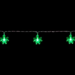 Northlight 20-Count Green Led Mini St Patrick's Day Shamrock Lights - 7Ft Clear Wire
