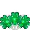 Northlight 20-Count Green Led Mini St Patrick's Day Shamrock Lights With Timer - 5.5Ft Clear Wire