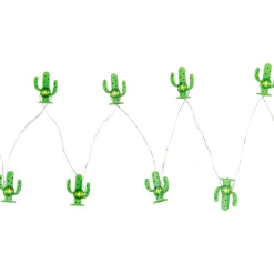 Northlight 10-Count Led Green Cactus Fairy Lights - Warm White