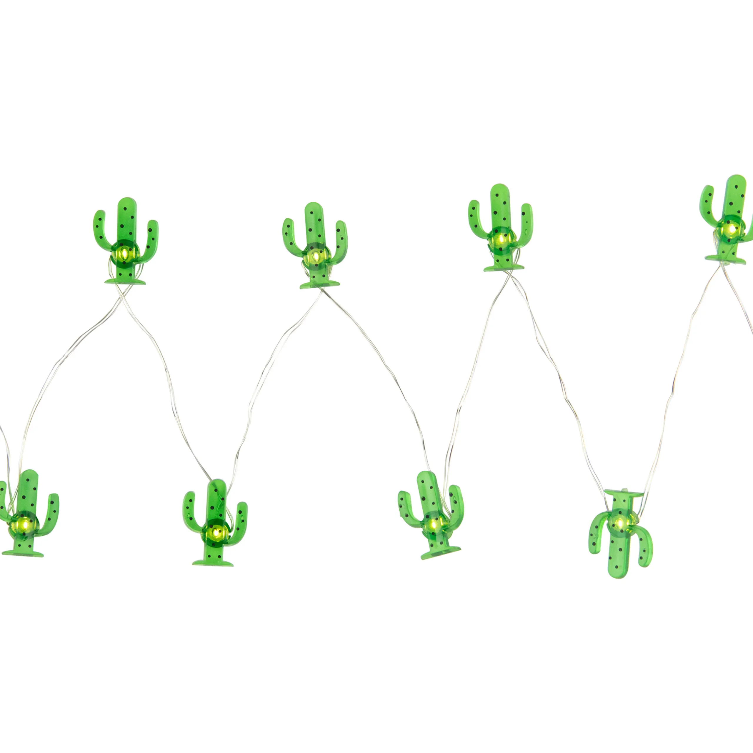 Northlight 10-Count Led Green Cactus Fairy Lights - Warm White