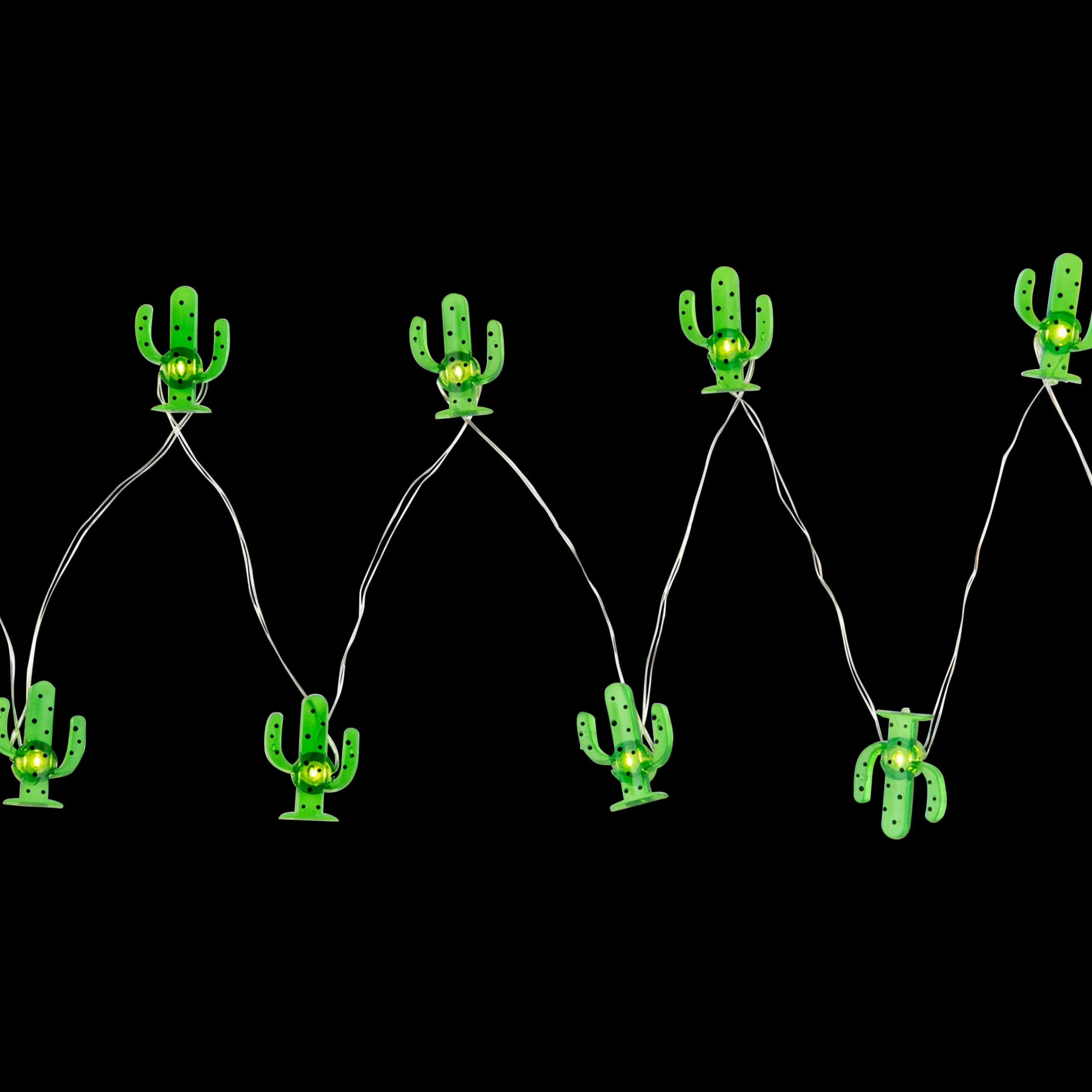 Northlight 10-Count Led Green Cactus Fairy Lights - Warm White